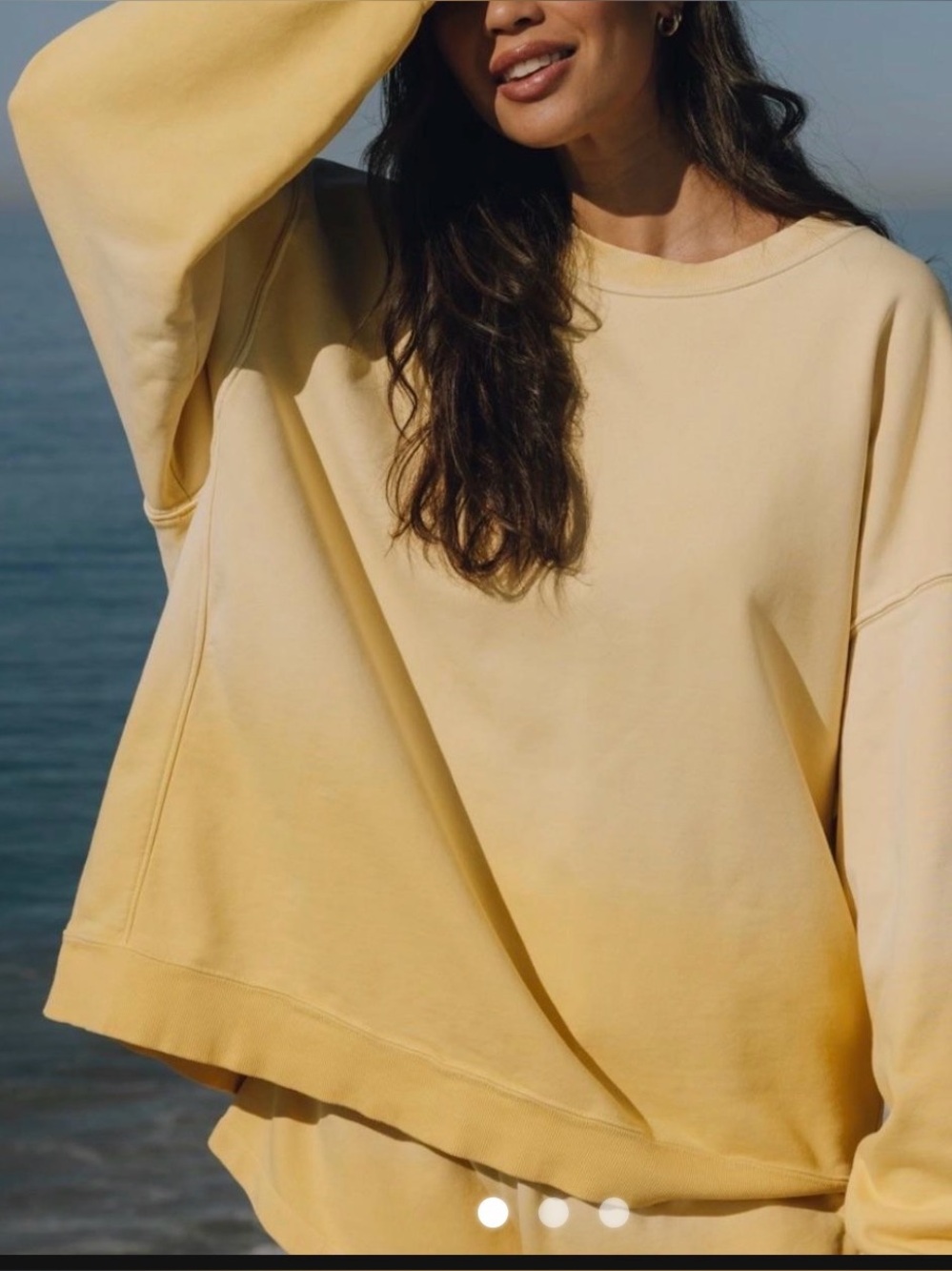 Daily Drills NWT Oversized Crewneck Sweatshirt - Sun-soaked yellow .